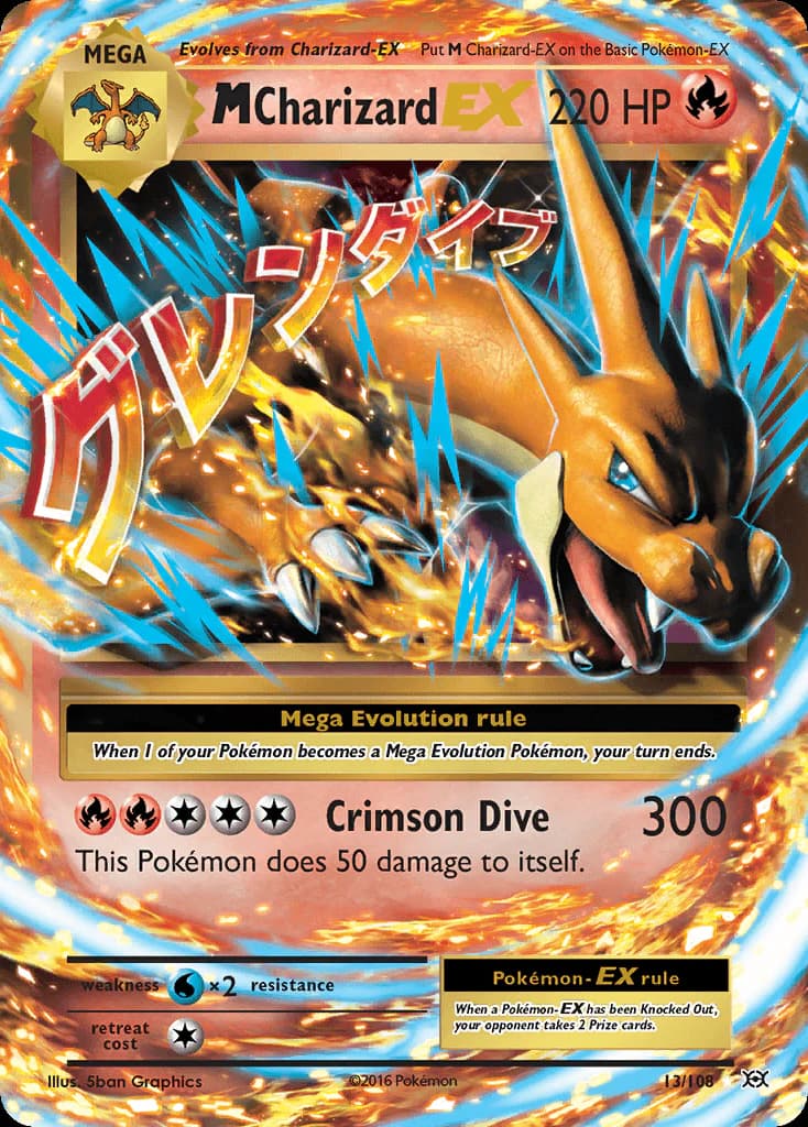 M Charizard EX (13/108) - XY Evolutions Holofoil
